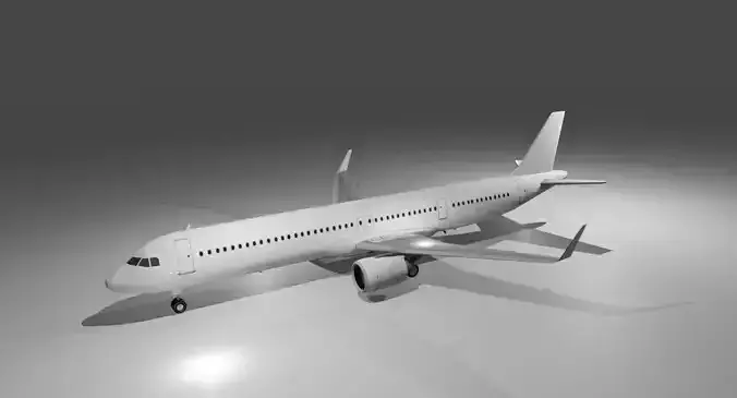 Airbus a321neo 3d model Low-poly 3D model