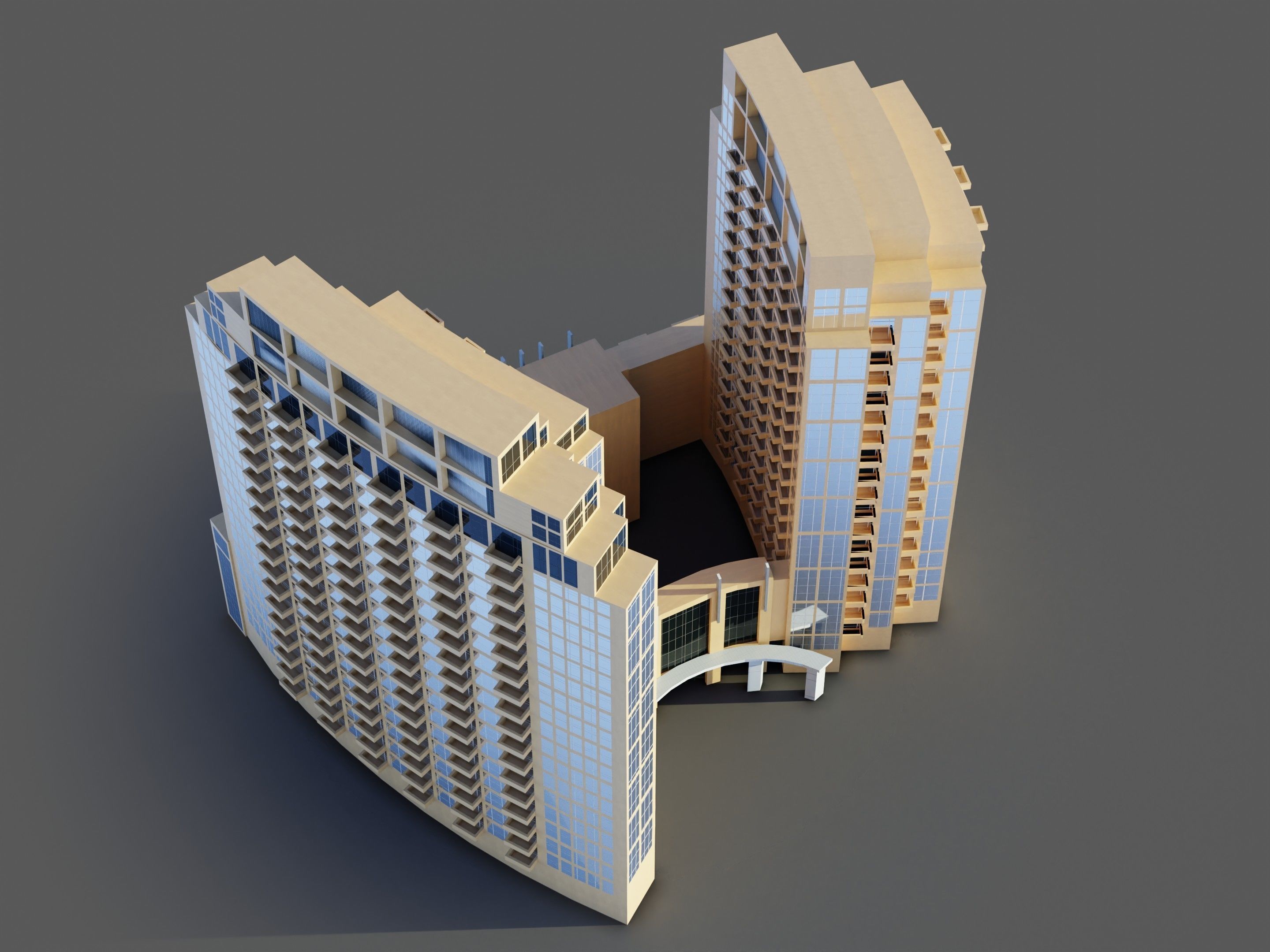 standpoint tower - Dubai 3D model_6