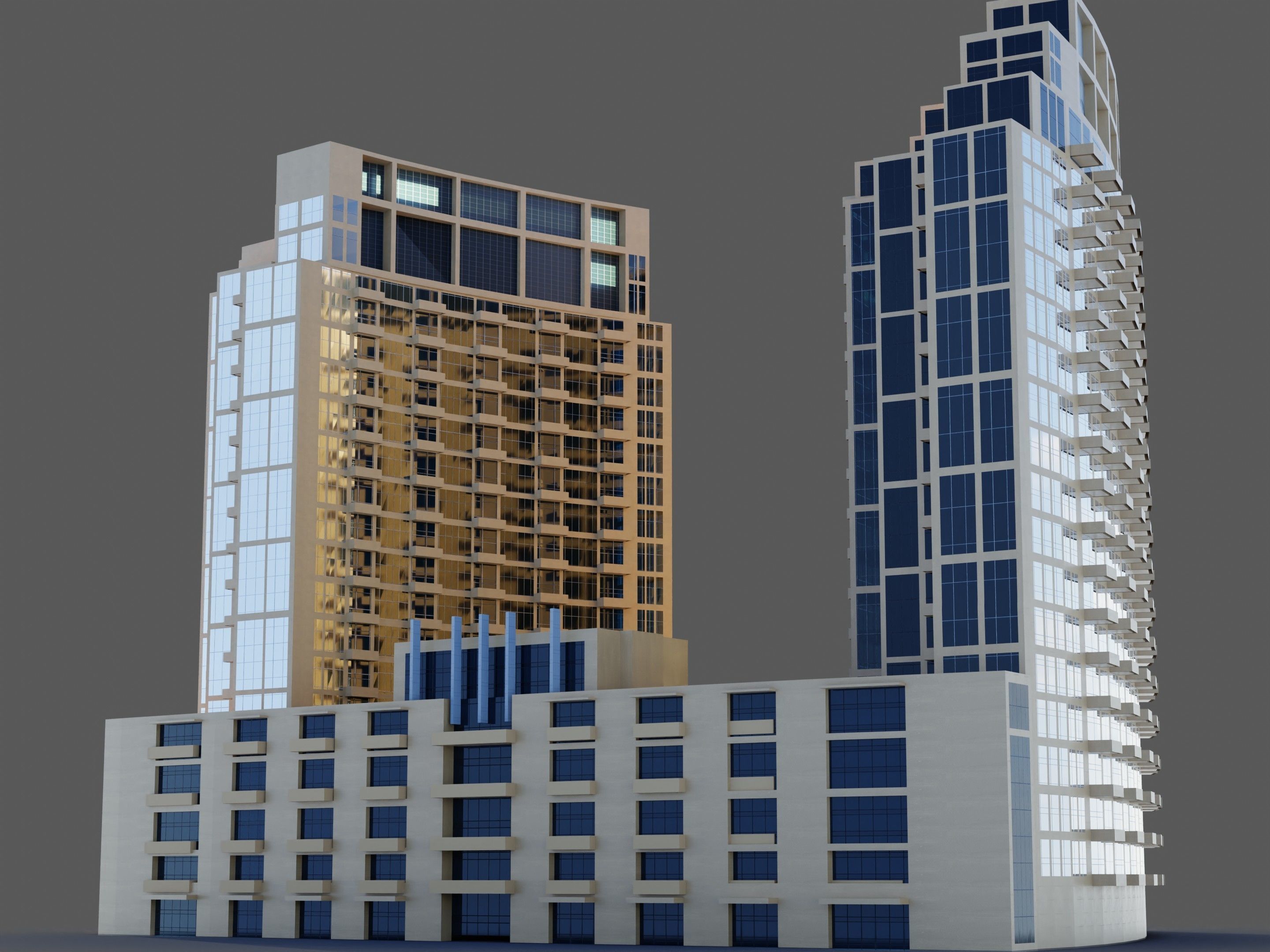 standpoint tower - Dubai 3D model_7