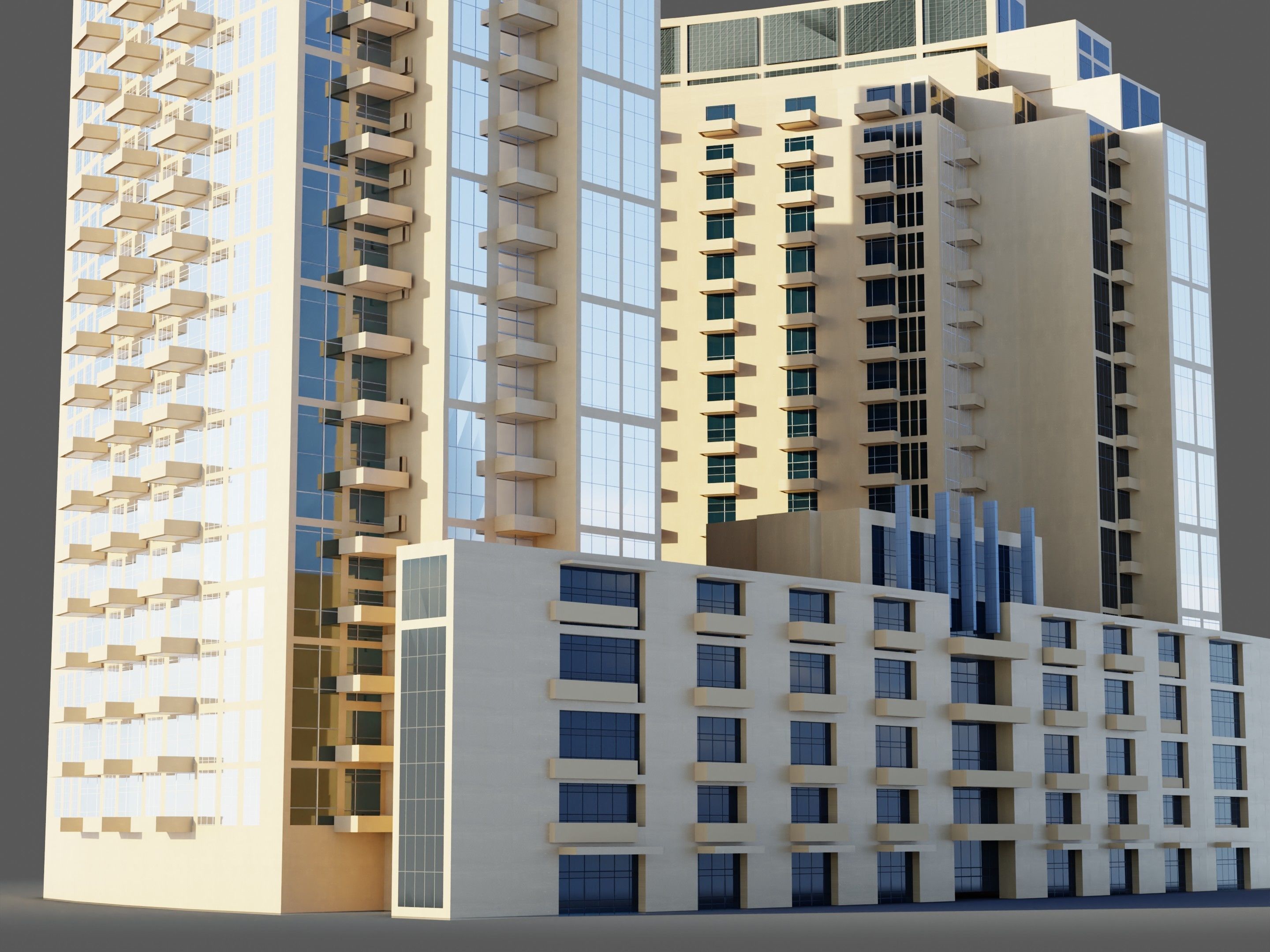standpoint tower - Dubai 3D model_4