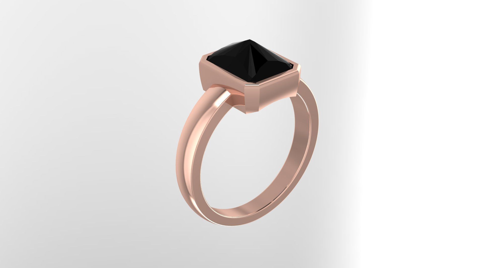 emarald stone ring 3d model printable model 3D print model_5