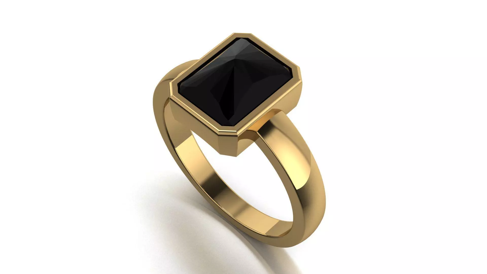 emarald stone ring 3d model printable model 3D print model_0