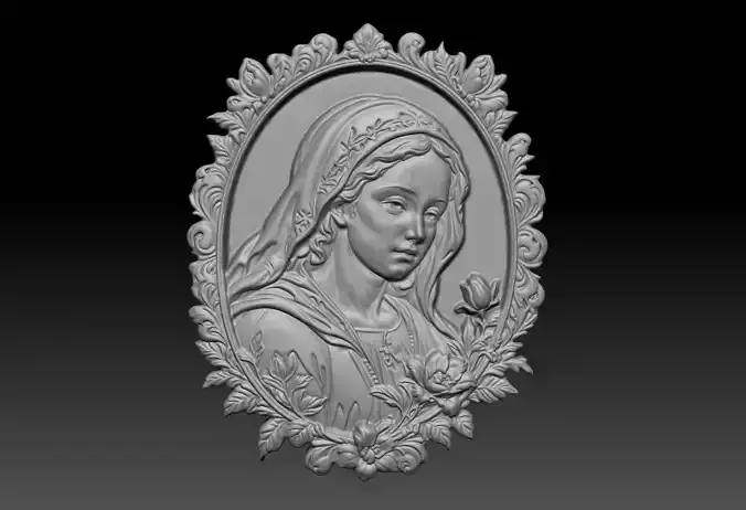Virgin Mary Pendant 05-230826 3D print model
