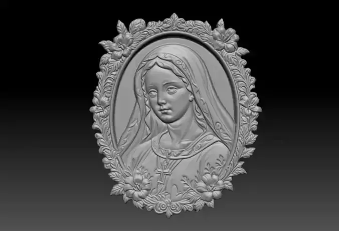 Virgin Mary Pendant 04-230826 3D print model
