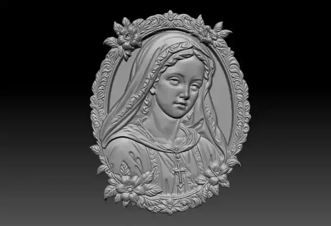 Virgin Mary Pendant 03-230826 3D print model