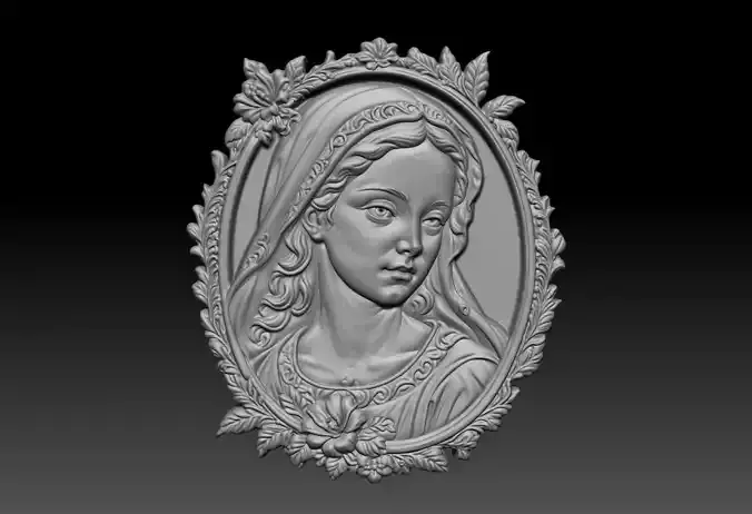 Virgin Mary Pendant 01-230826 3D print model