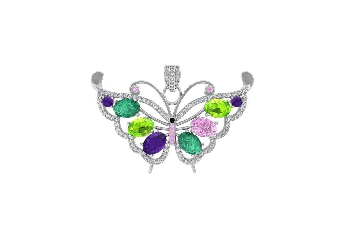 Butterfly Pandent 3D print model_1