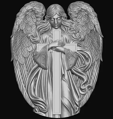 Angel with cross Pendant 