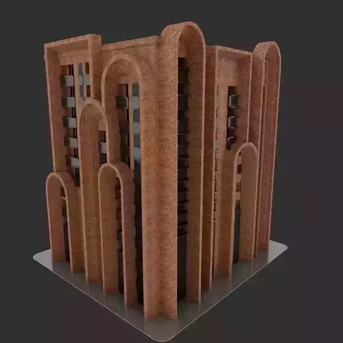 LOY POLY BUILDING Low-poly 3D model