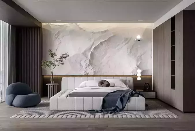 Bedroom Interior 3D model-3