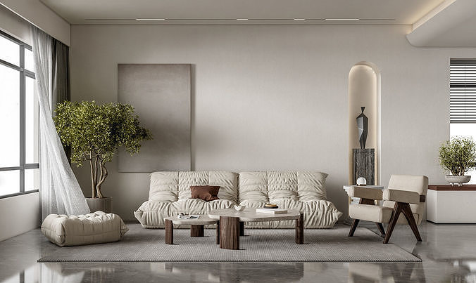Livingroom Interior 3D model-02 3D model