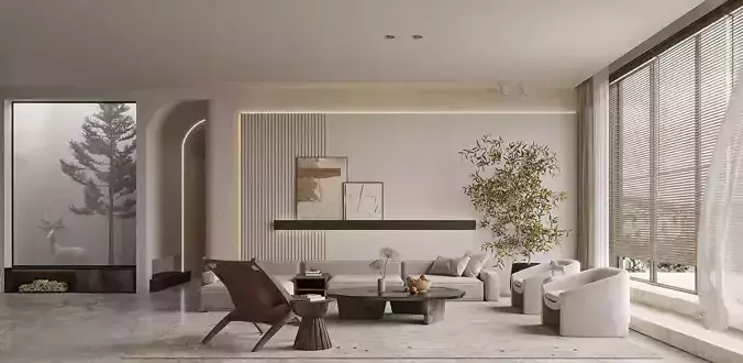 Livingroom Interior 3D model-04