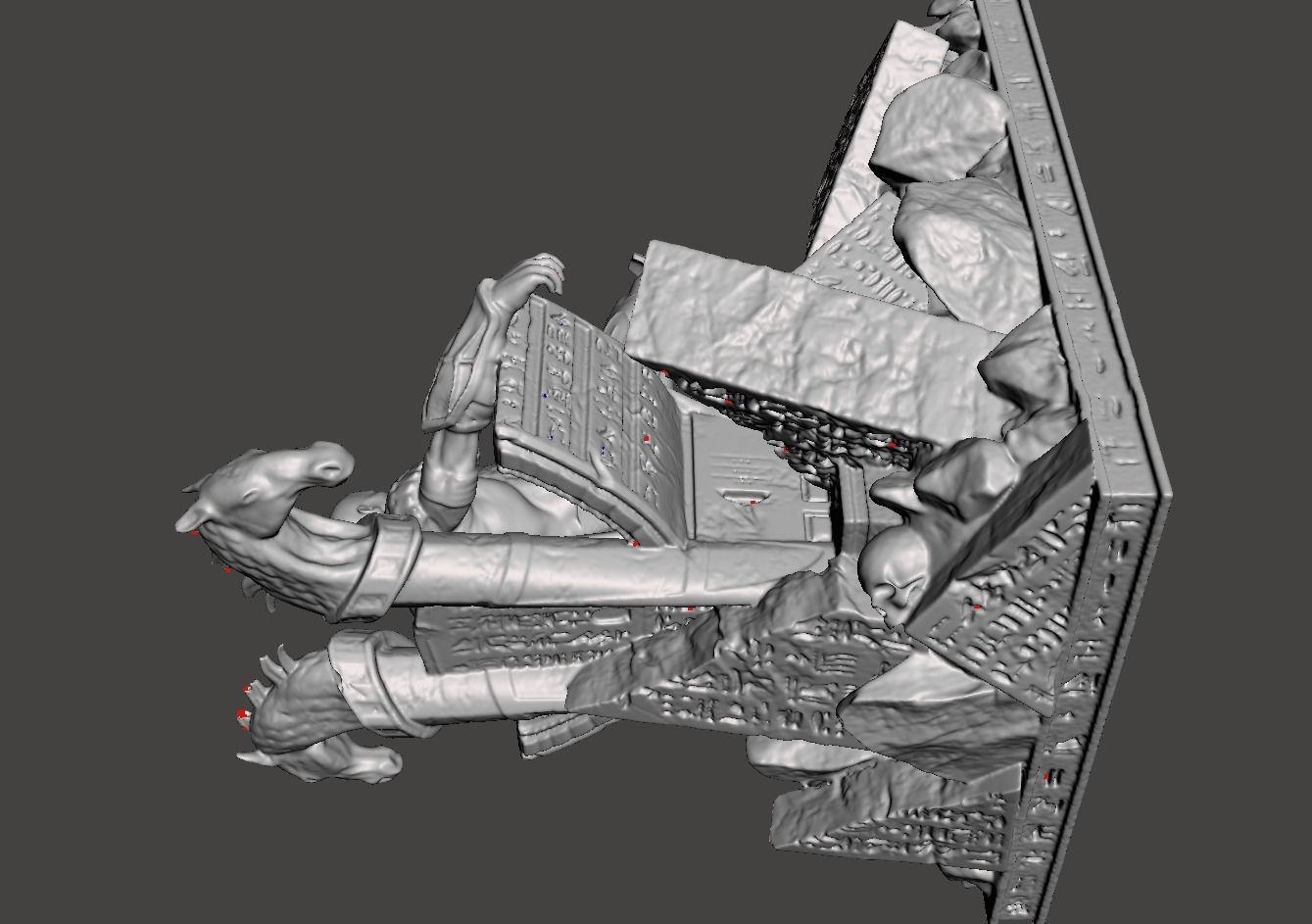 Black Adam sitting on Throne 3d for 3d print  3D print model_3