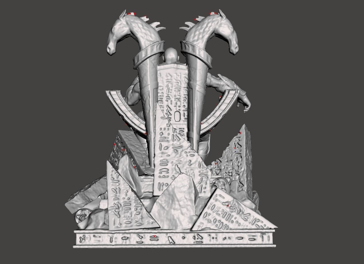 Black Adam sitting on Throne 3d for 3d print  3D print model_2