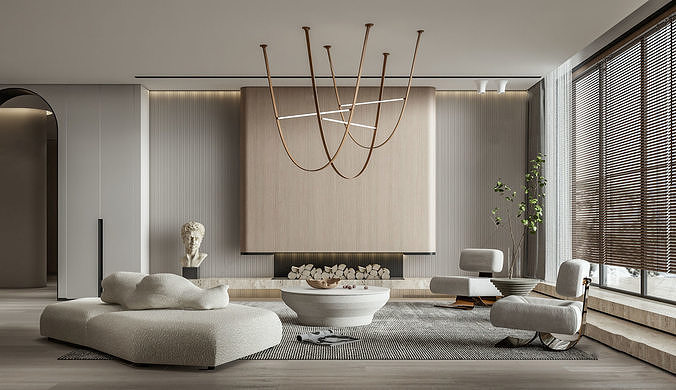 Livingroom Interior 3D model-06 3D model