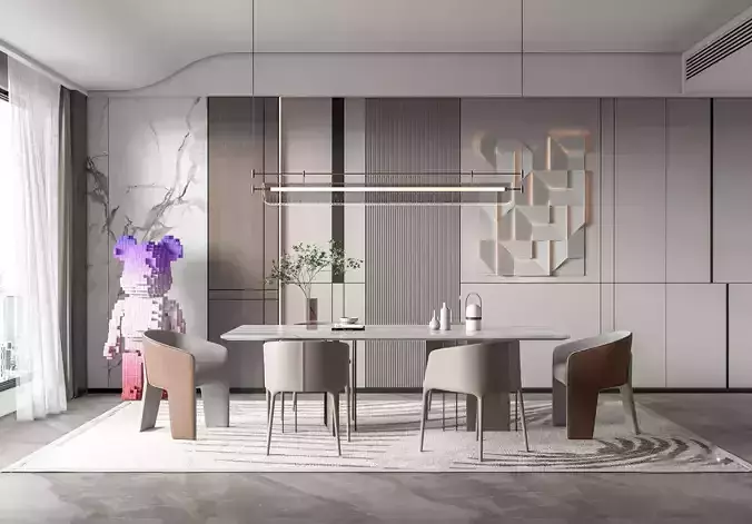 Livingroom Interior 3D model-09