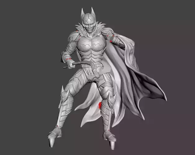 Batwomen 3d model with base for 3d print  3D print model