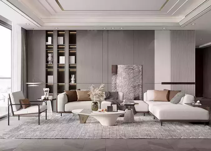 Livingroom Interior 3D model-10