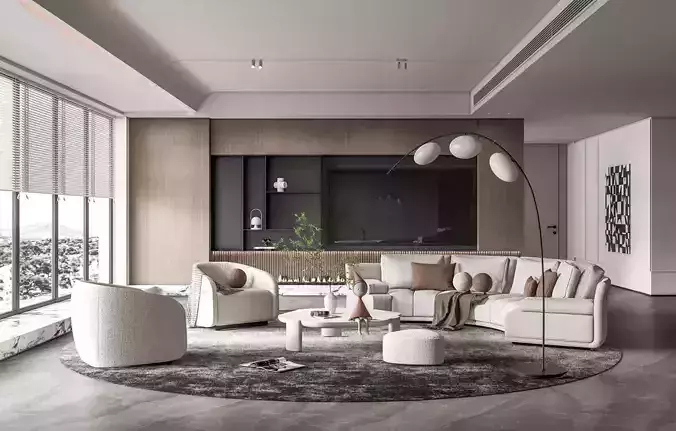 Livingroom Interior 3D model-14