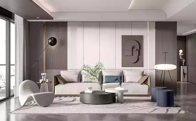 Livingroom Interior 3D model-15