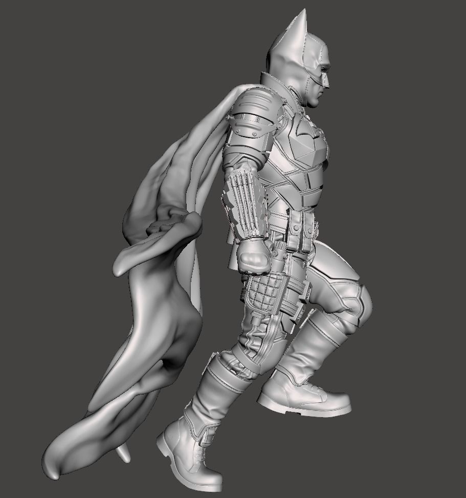 Batman Armor with angles standing action  3D print model_4