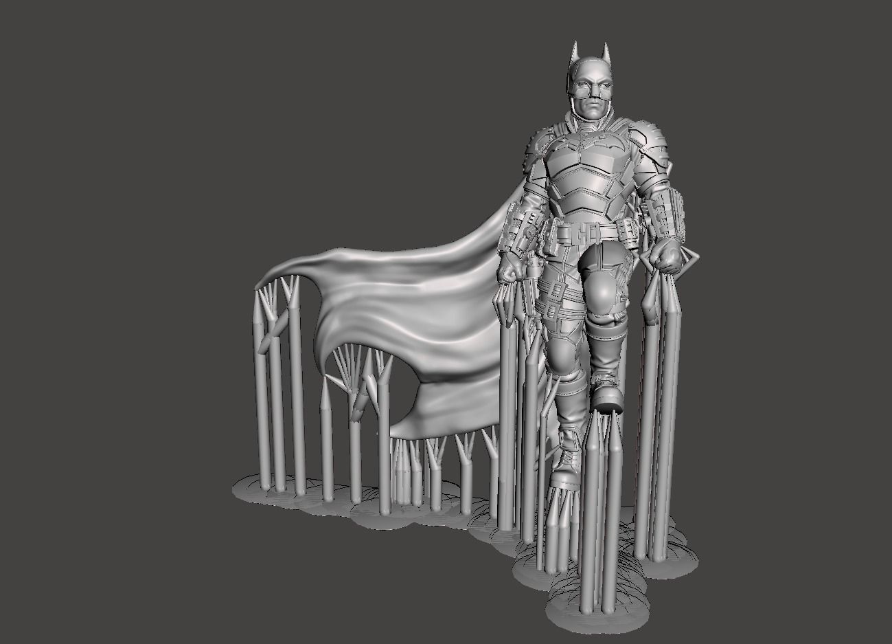 Batman Armor with angles standing action  3D print model_6
