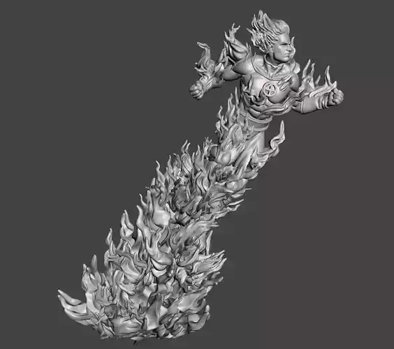 flame boy 3d model for 3d printing 