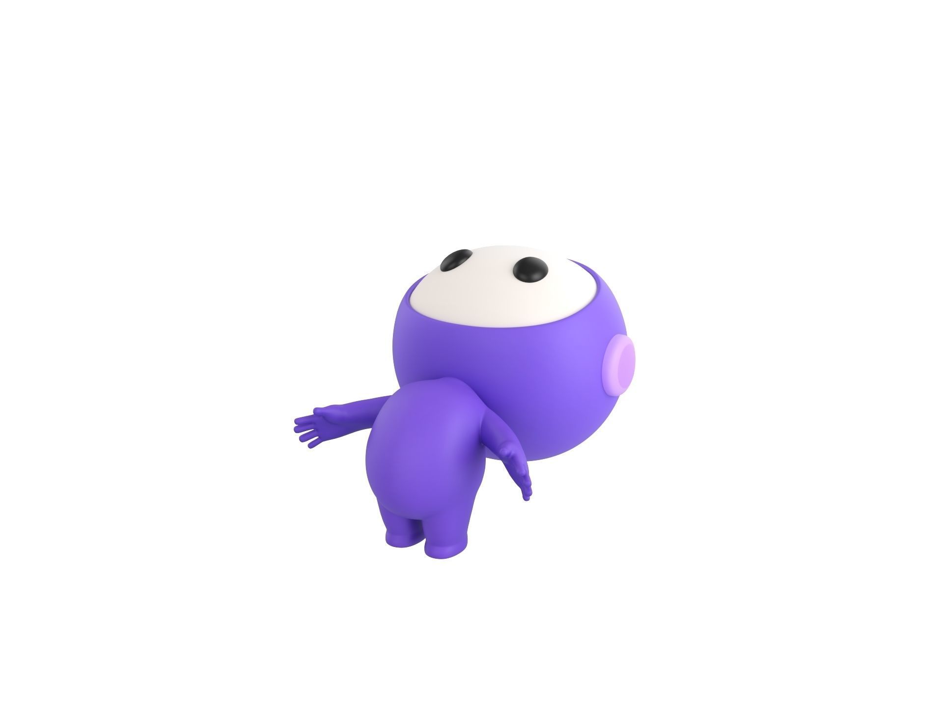 Character265 Rigged Mascot 3D model_4