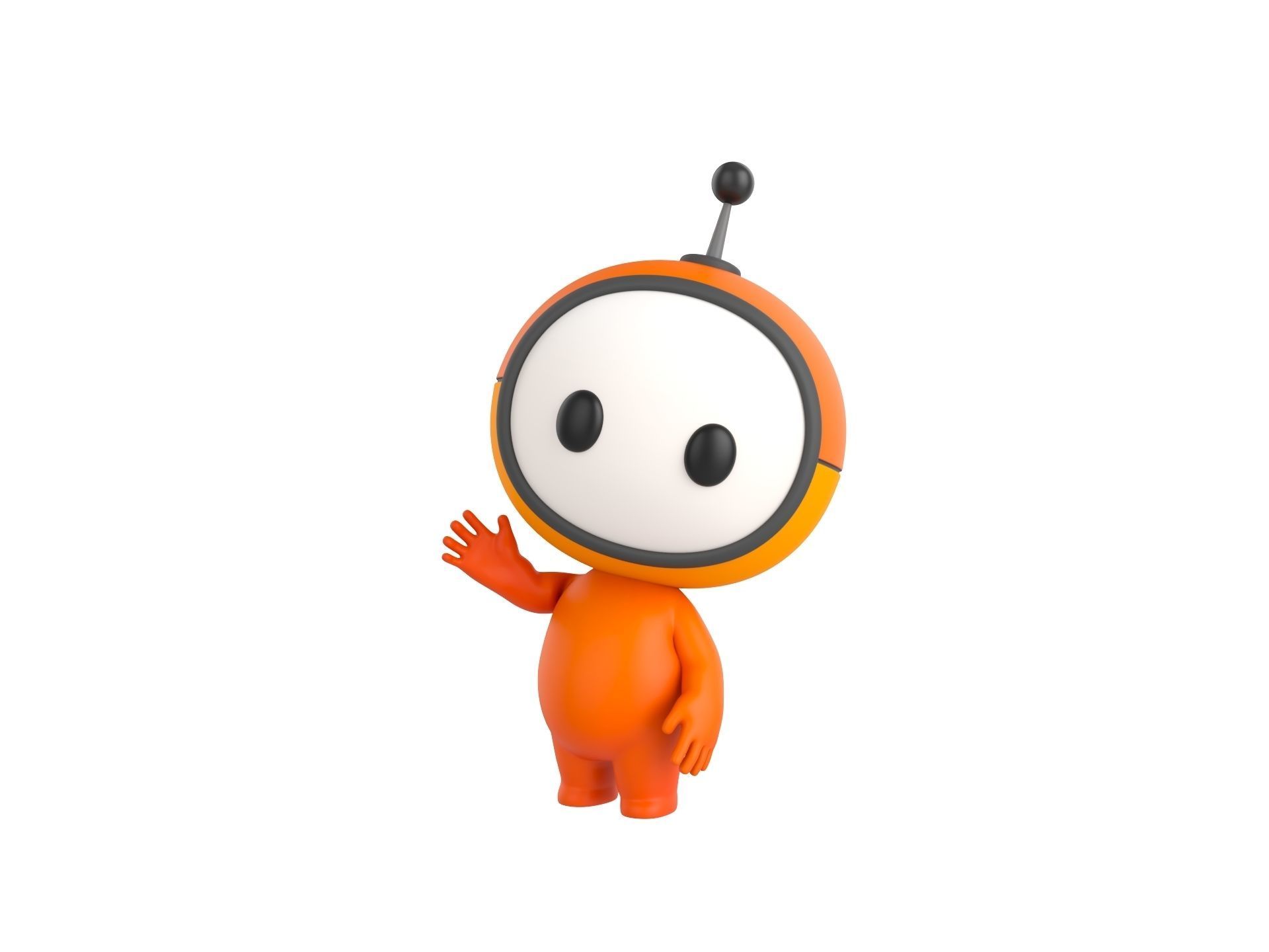 Character266 Rigged Mascot 3D model_5