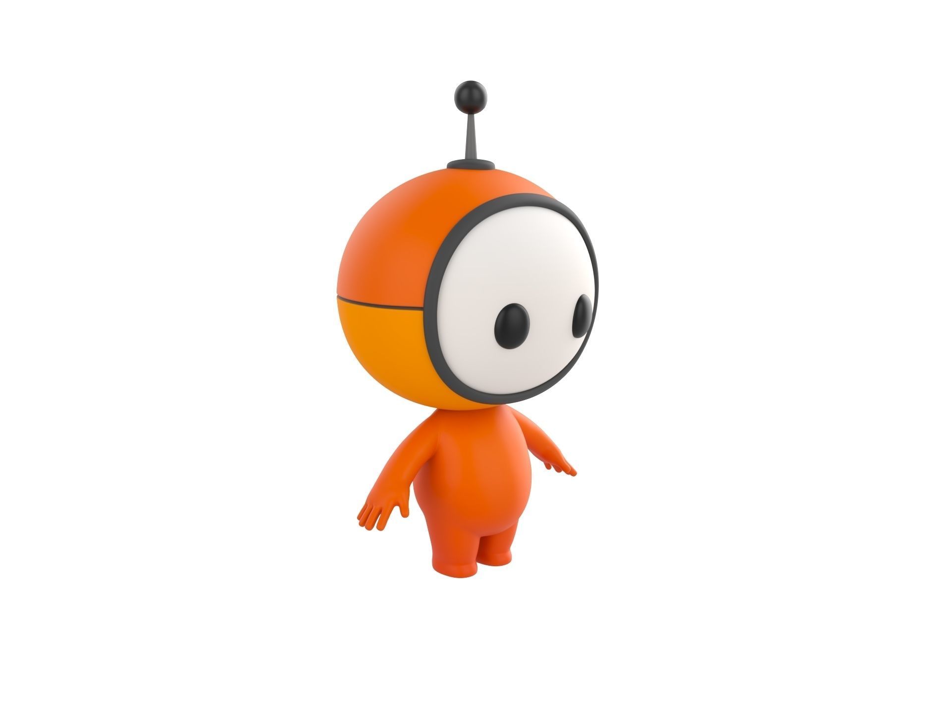Character266 Rigged Mascot 3D model_8