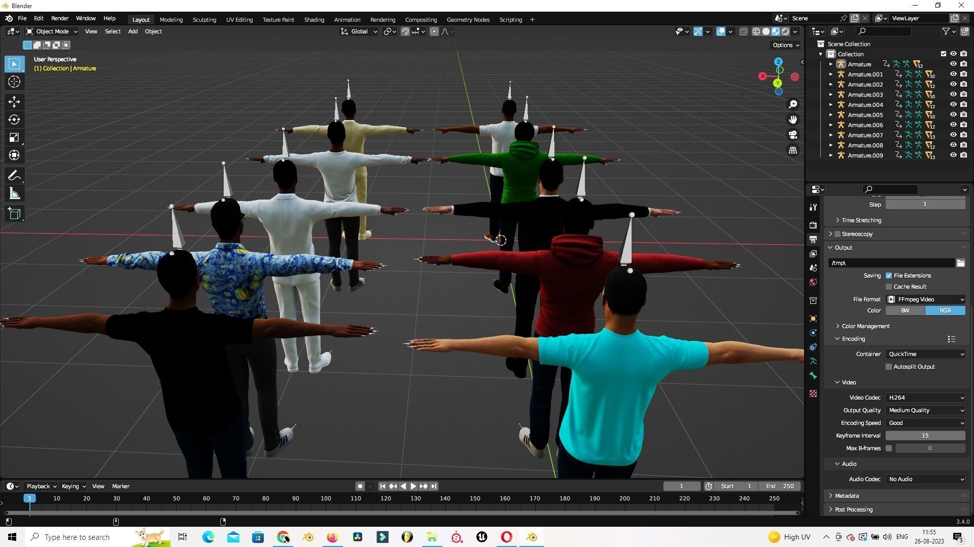 African Male Characters Pack Low-poly 3D model_30