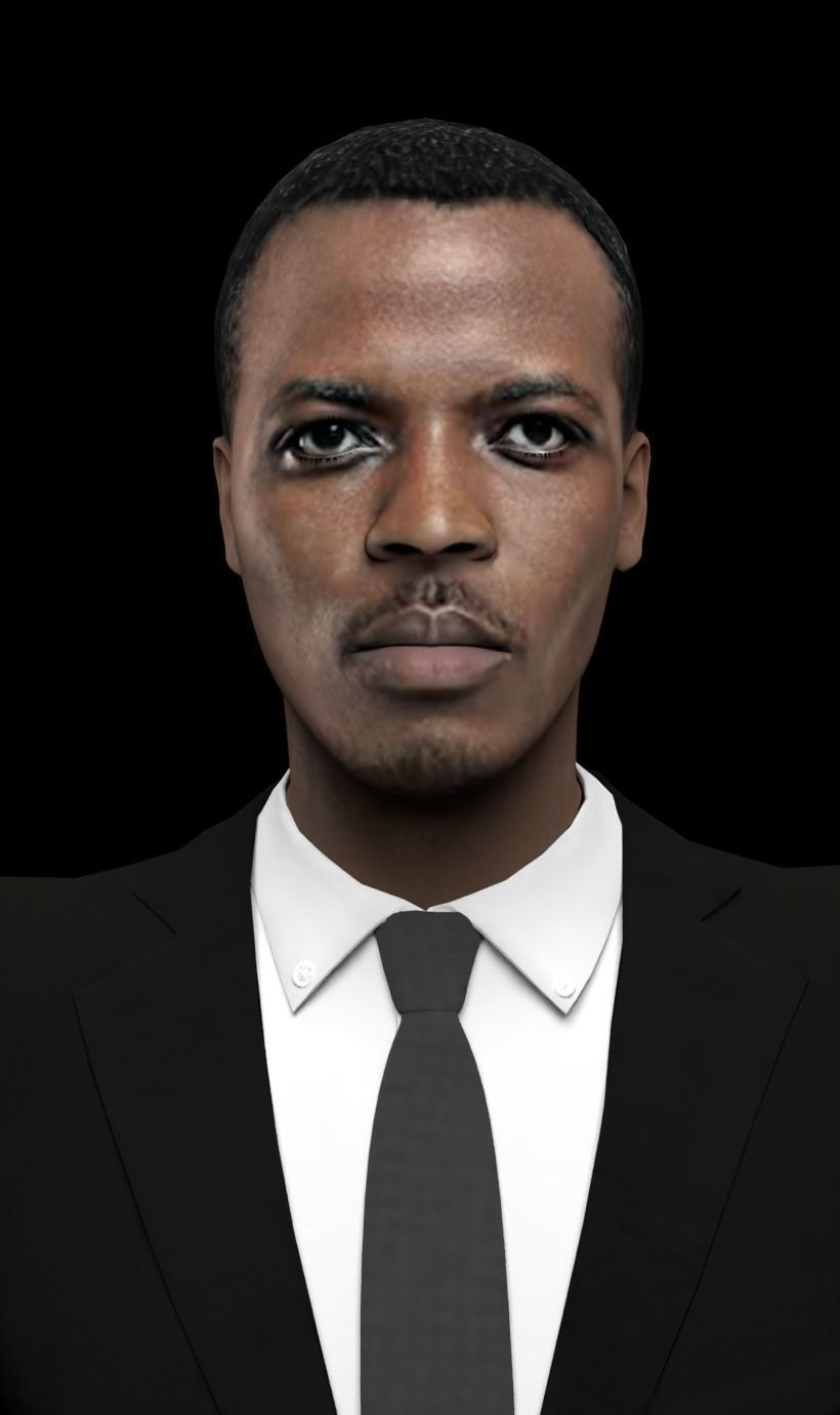 African Male Characters Pack Low-poly 3D model_18