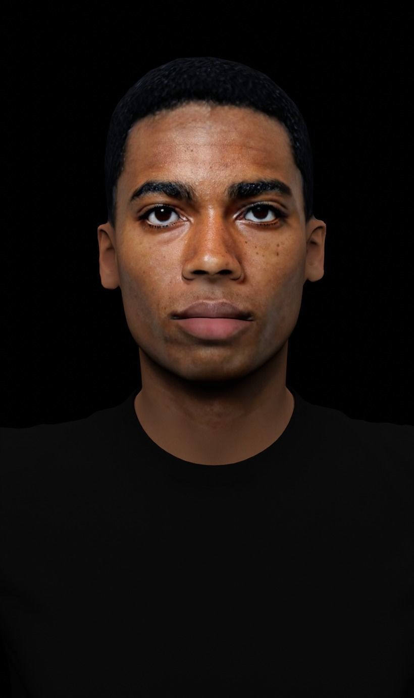 African Male Characters Pack Low-poly 3D model_15