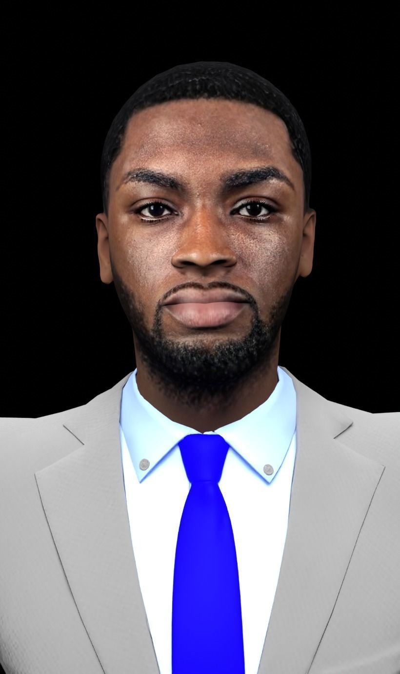 African Male Characters Pack Low-poly 3D model_3