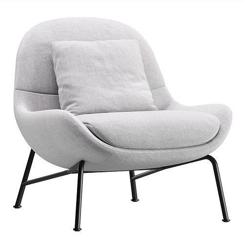 Fillmore Mid Century Chair by West Elm 3D model