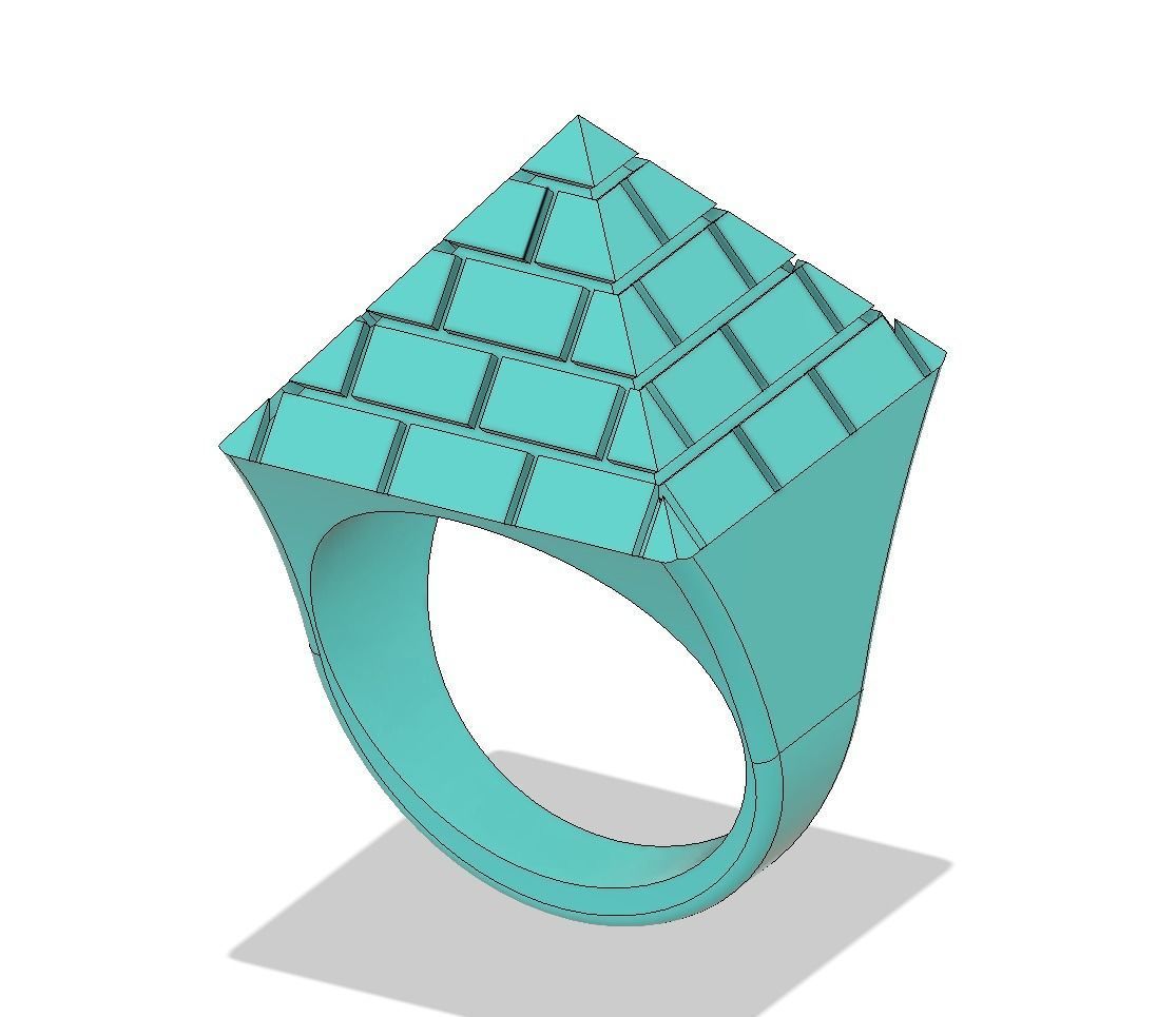 pyramid rings A to z6 3D print model_1