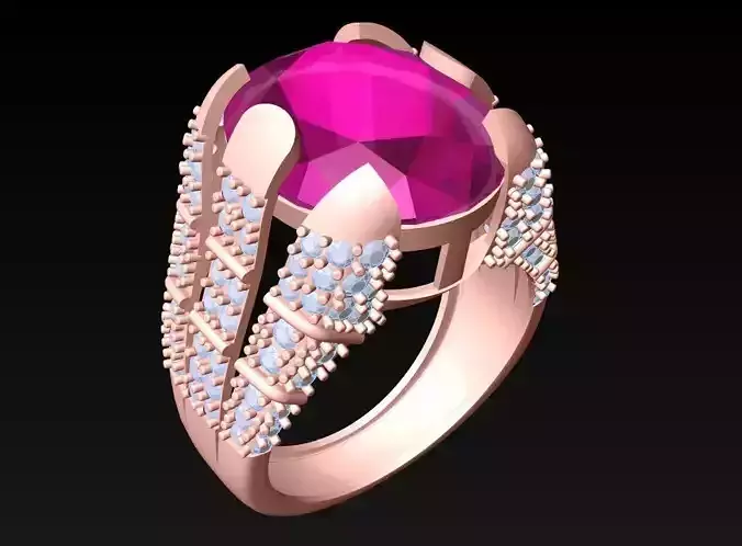 Oval Stone Ring - Womens Rings - N539