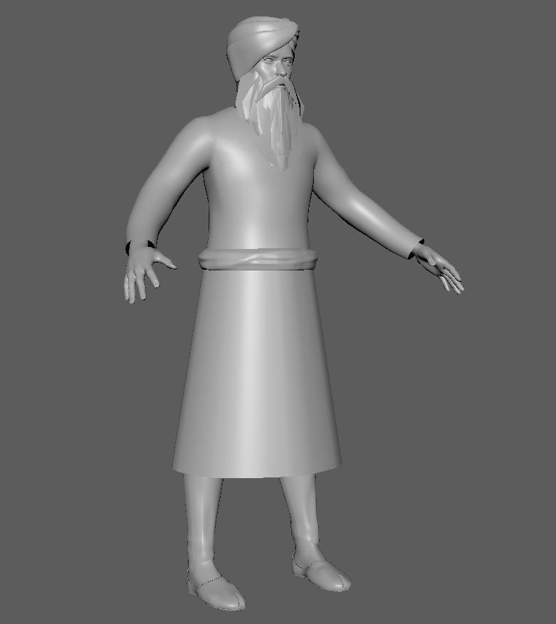 Indian Sardar Man 3D model_3