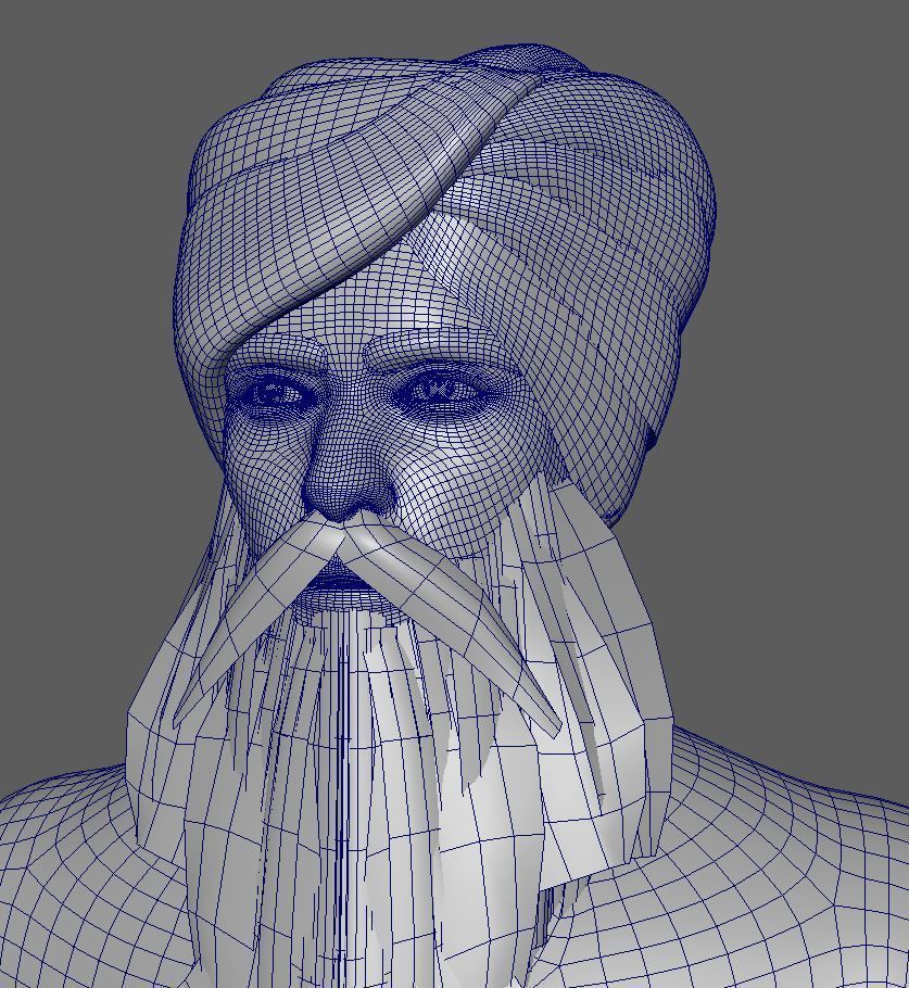 Indian Sardar Man 3D model_6