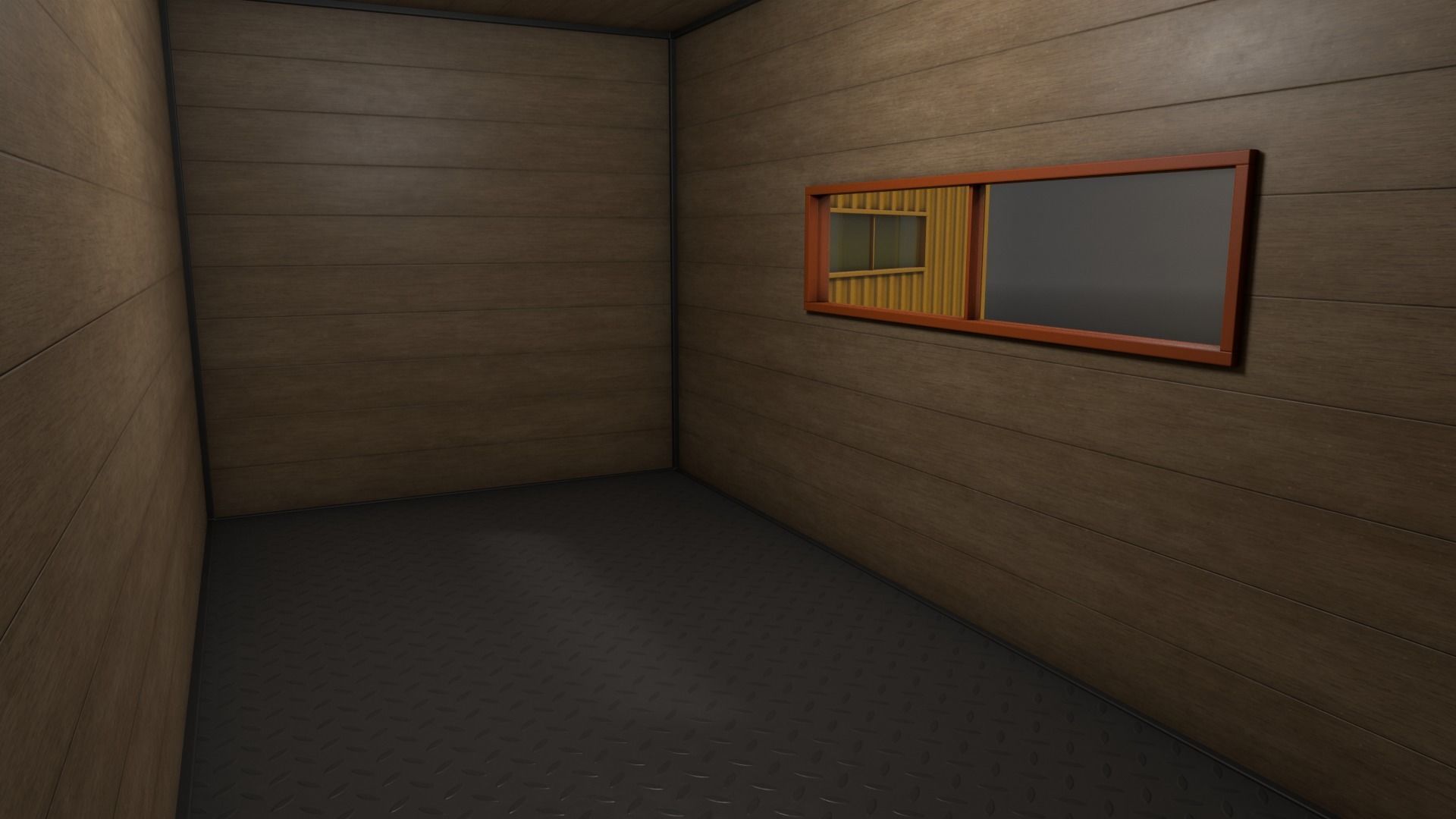 PBR Container House AA 20ft V2 Low-poly 3D model_16