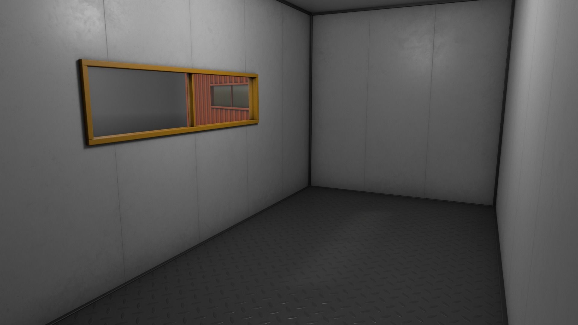 PBR Container House AA 20ft V2 Low-poly 3D model_13