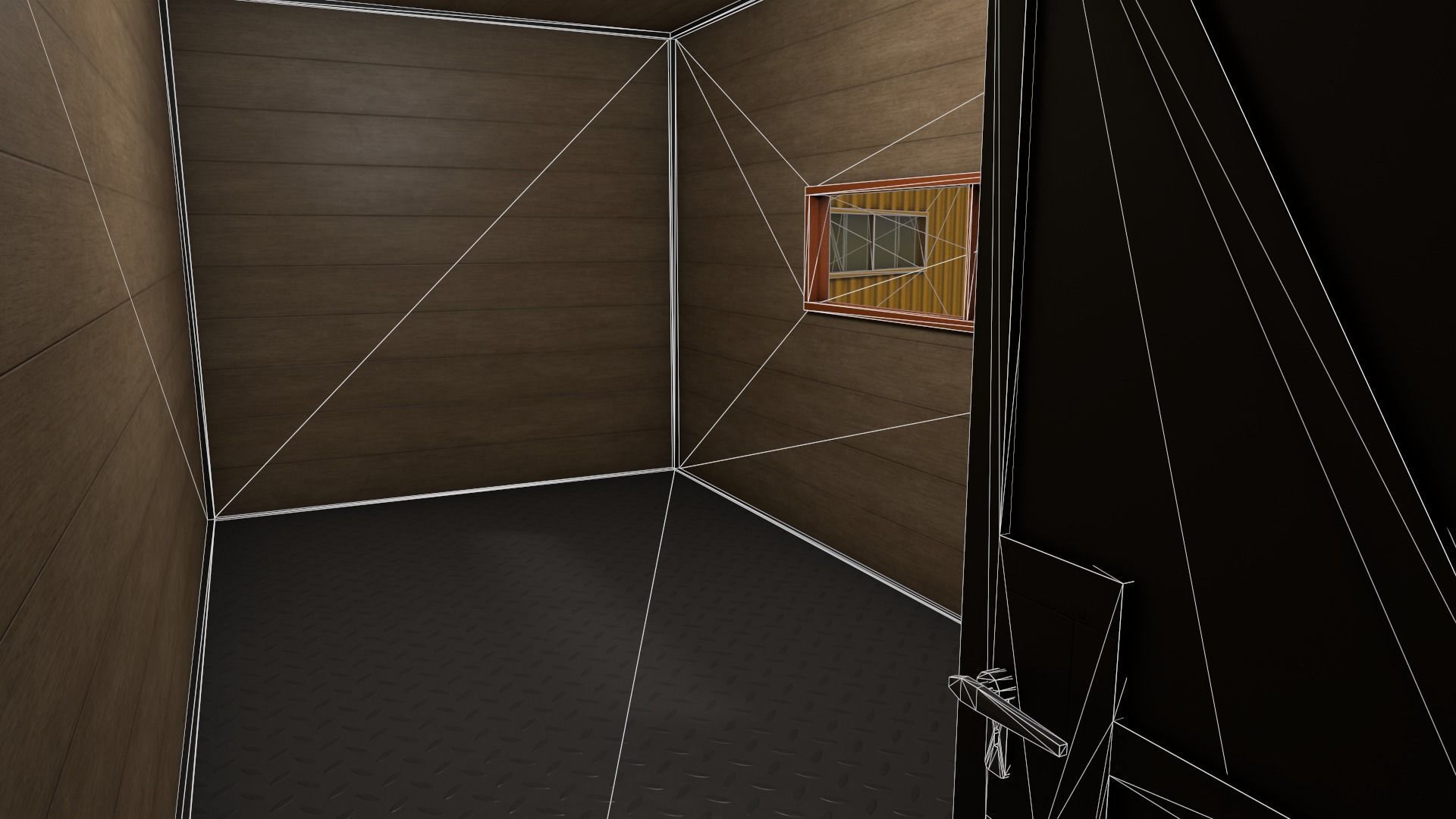 PBR Container House AA 20ft V2 Low-poly 3D model_18