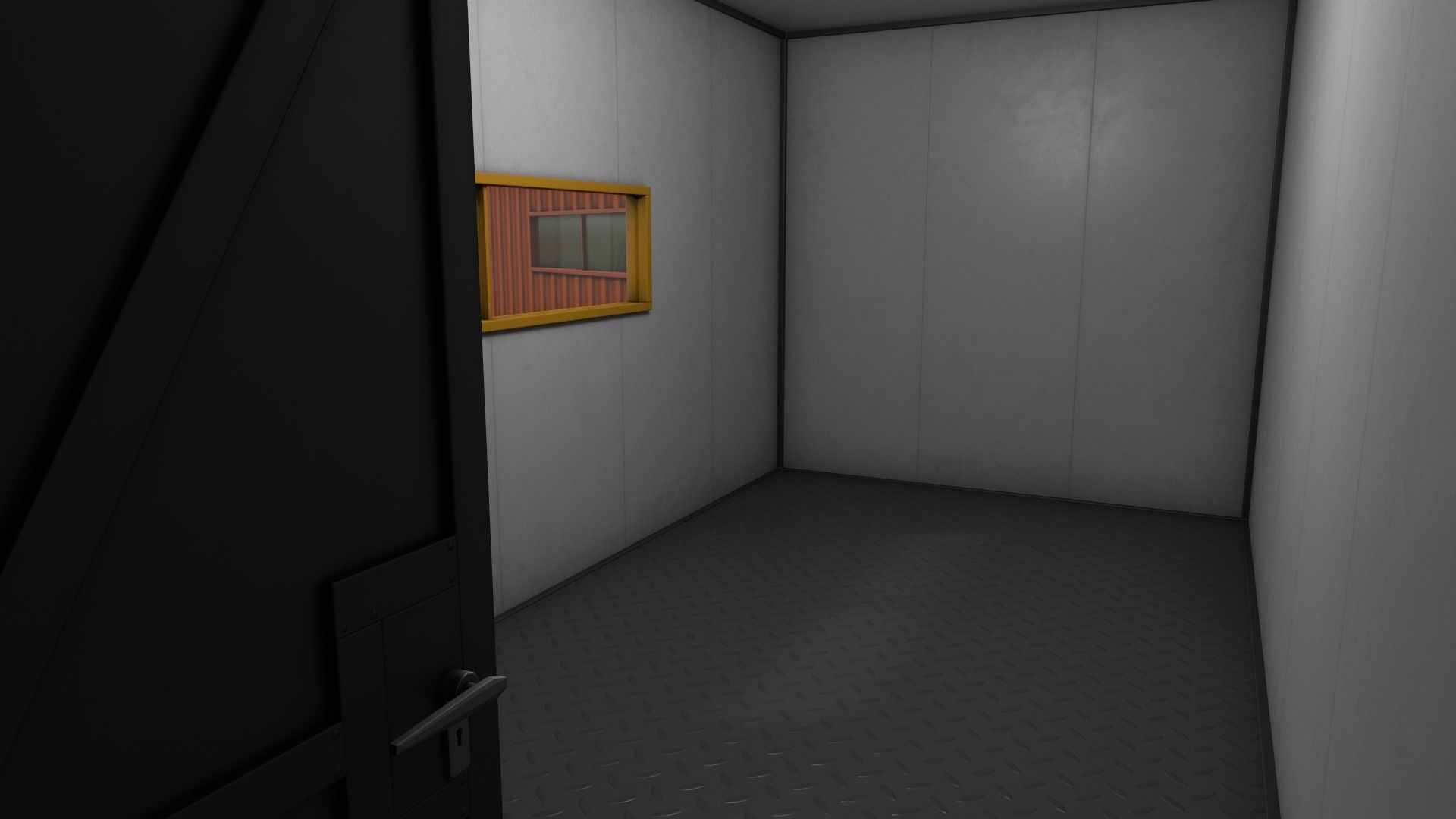 PBR Container House AA 20ft V2 Low-poly 3D model_14