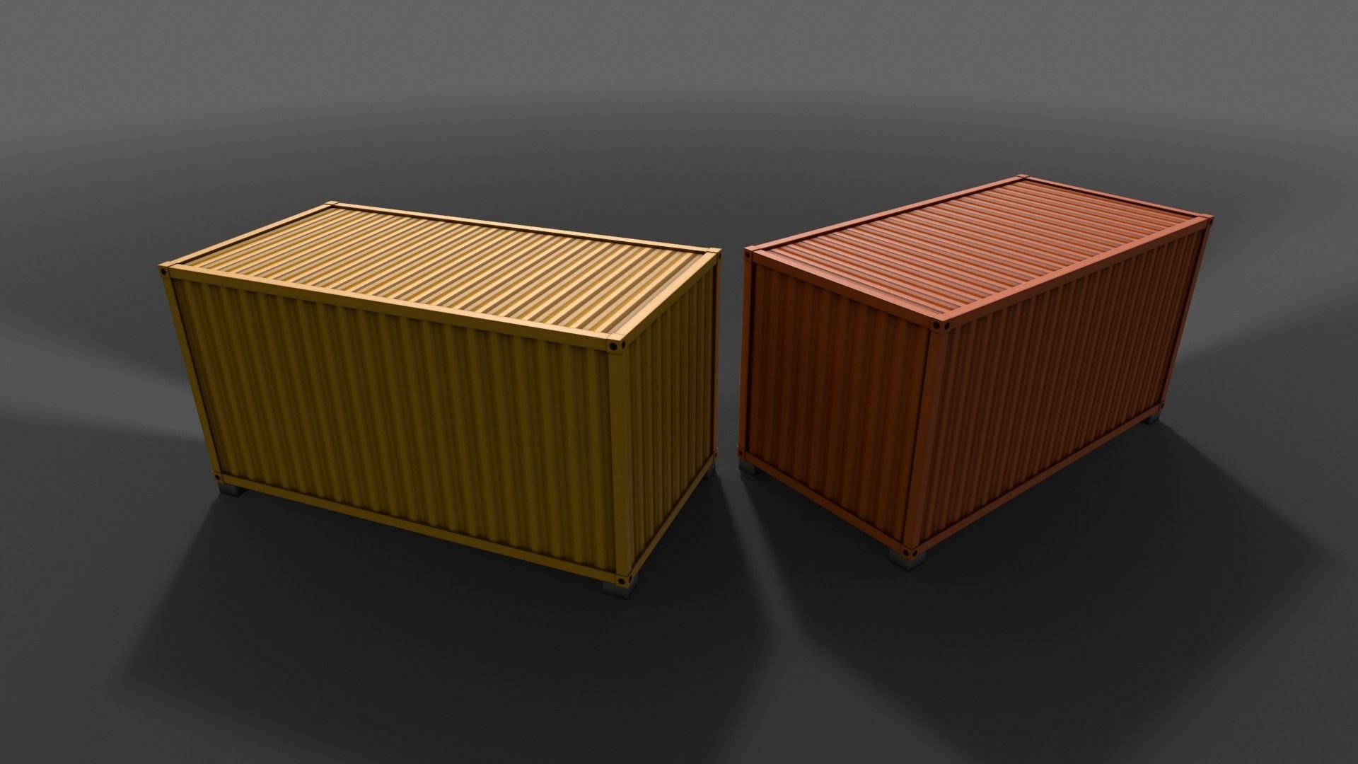 PBR Container House AA 20ft V2 Low-poly 3D model_20