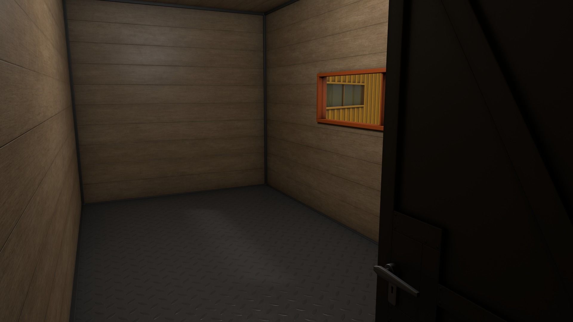 PBR Container House AA 20ft V2 Low-poly 3D model_17