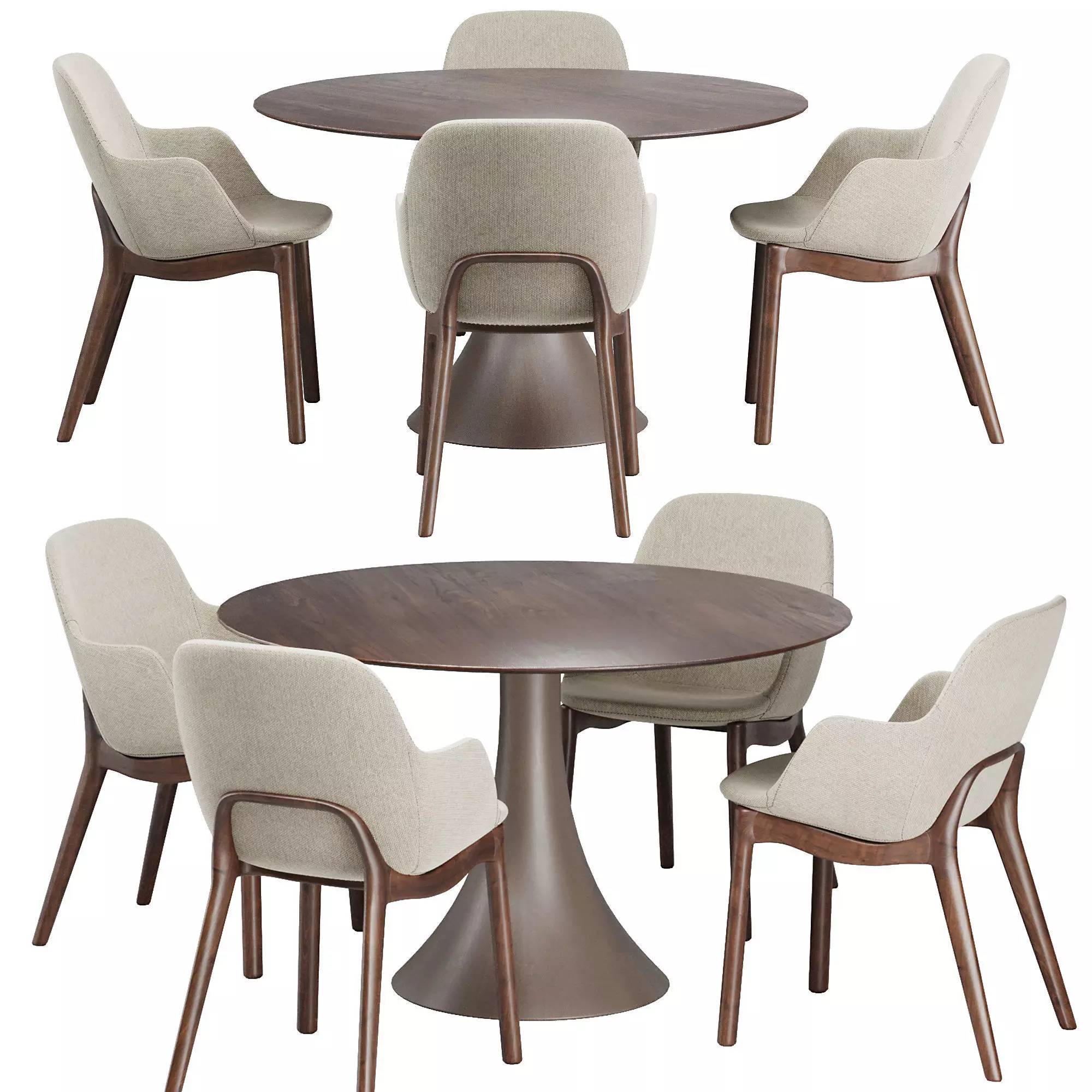 Joy chair and table 3D model