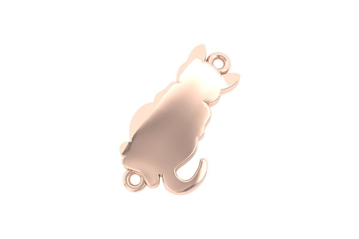 ANKLET CUTE CAT KITTY CHARM PENDANT 3D print model_2