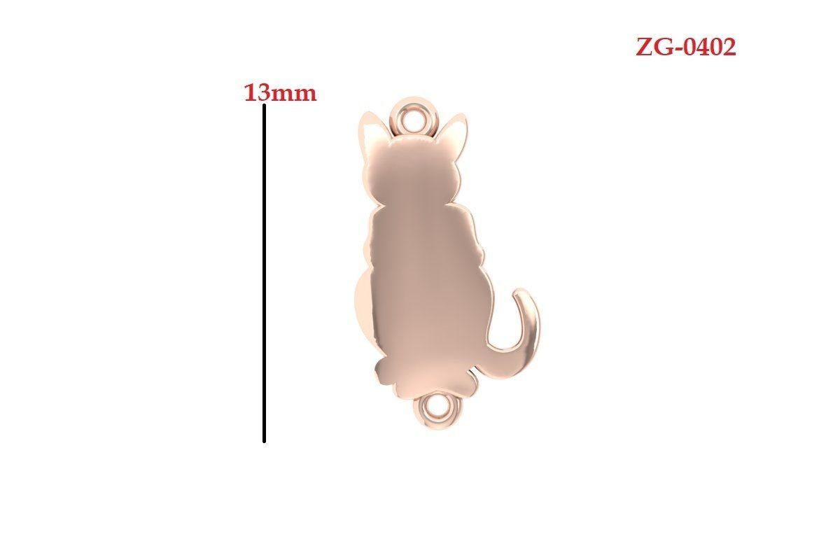 ANKLET CUTE CAT KITTY CHARM PENDANT 3D print model_5