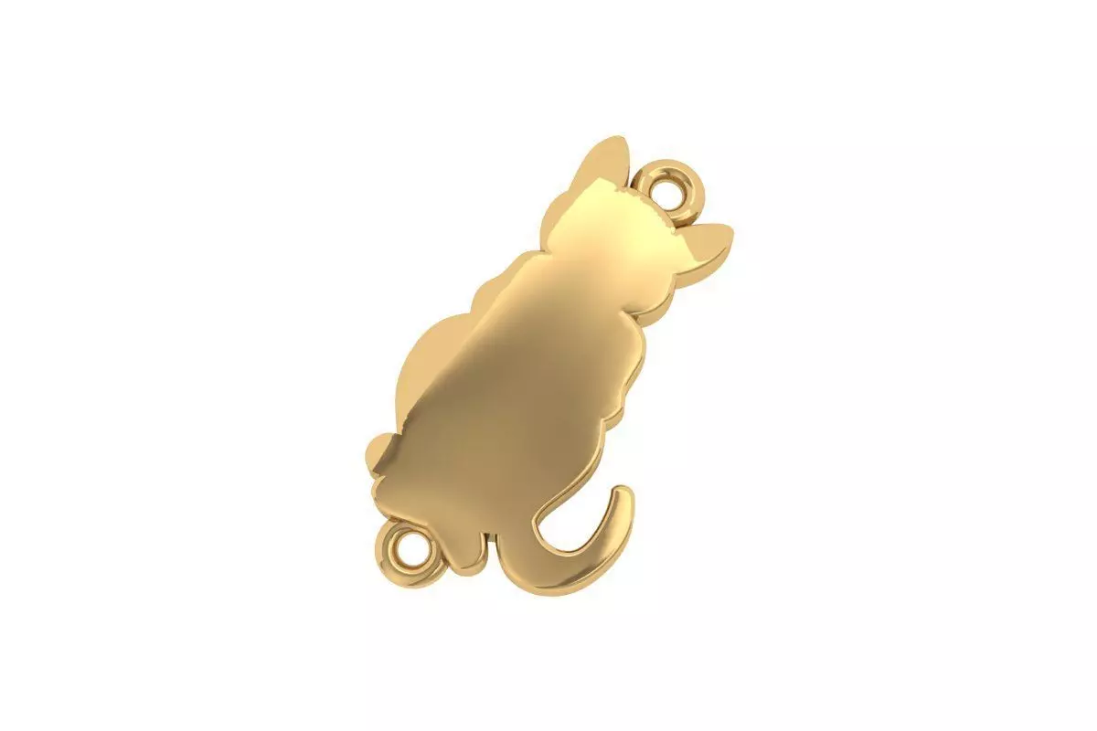 ANKLET CUTE CAT KITTY CHARM PENDANT 3D print model_0