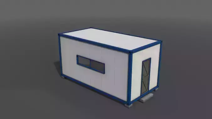 PBR Container House AB 20ft V2 Low-poly 3D model